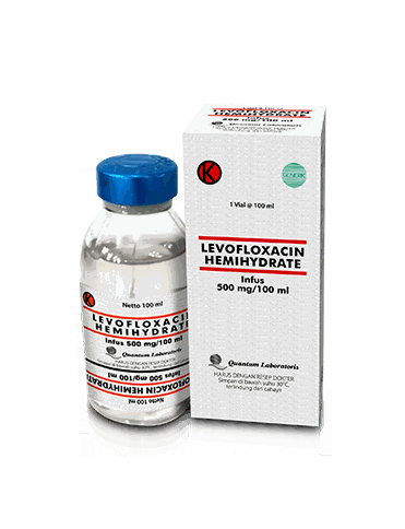 Levofloxacin 500 Mg/100 Ml Box Infus 1 Botol | Quantum Laboratoris ...